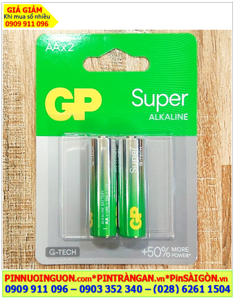 GP15AETA21 Super Alkaline, Pin AA 1.5v GP15AETA21 /LR6 Super Alkaline (Vỉ 2viên), MẪU MỚI